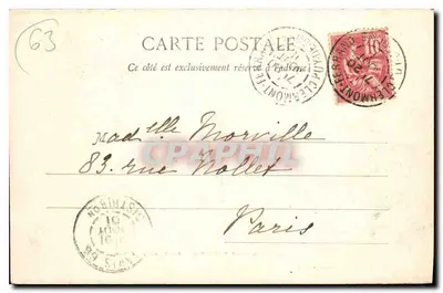 Clermont-Ferrand - A Place de Jaude — vista da rue de l'Écu, editada por Litz, Douga-Décl. — Verso