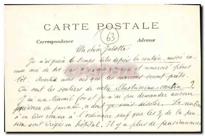 Panorama CLERMONT-FERRAND (P.-de-D.) — widok na katedrę — wydawca L. Mirondelle, Paryż, n° 448 bis — Rewers