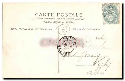 Estátua de Vercingétorix e o Teatro — Clermont-Ferrand — Puy-de-Dôme — Verso