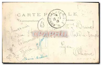 Clermont-Ferrand (P.-de-D.) — Cours Sablorn — L'Hirondelle, Paris — Verso