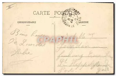 Lourdes — Procissão dos Filhos de Maria na Esplanada — Editor Les Pyrénées — Verso