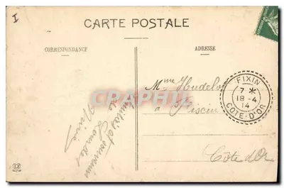 Lourdes — Widok na bazylikę i otaczające góry — Wydawca Labouche Frères, Toulouse — Rewers
