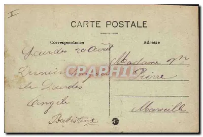 LOURDES — Bordas do Lago — Edit. F. Viron, n° 75 — Verso
