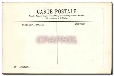 La Basílica y la Virgen en Lourdes — edición Lourdes, n° 89 — Reverso