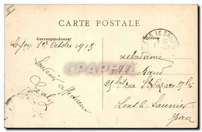 Lyon - O Ponte do Change, praça d'Albon e o cais da Pêcherie — Bilhete postal antigo n°29 — Verso