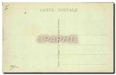 Strasburg — Widok panoramiczny na rzekę Ill w okolicach Placu Republiki — Karty 'Le Cigogne', 17, Rue de la Course, Strasbourg — Rewers