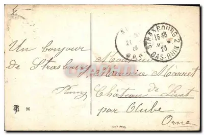Straasburg — De Overdekte Bruggen — onbekende uitgever — Achterkant