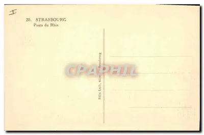 Mosty na Rzecze — Strasbourg — Félix Lübb, wydawca Strasbourg, nr 20 — Rewers
