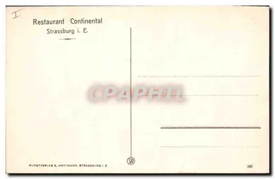 Strasburg — Hauptgebäude der Post — Wydawnictwo Sztuk E. Hartmann, nr 396 — Rewers