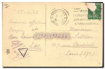 Strasbourg — Stara granica — wydawca nieznany — Rewers