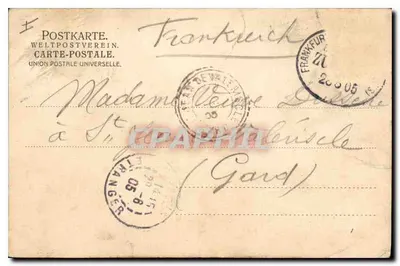 Strasbourg I. E. — Église Garnison et Münster — J.A. D. Str. No. 186 — Verso
