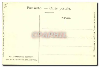 Wieża Męczenników — 1866 — Der Guldenturm — Wydawca: Maison d'Art Alsacienne, Strasbourg — Rewers