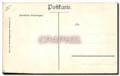 Strasbourg — widok z placu cesarskiego — wydawca Felix Loub, Strasbourg — Rewers