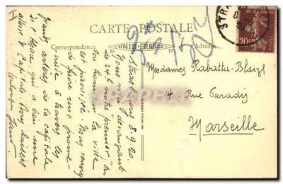 Strasbourg — Katedra i Rue Mercière — Wydawca: Fred Roth — Rewers