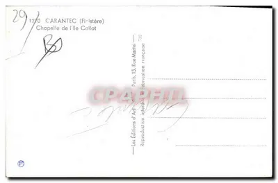 Kaplica na Wyspie Collot — Carantec (Finistère) — Les Éditions d'Art — Rewers
