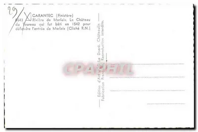 Zamek Byka — Rzeka Morlaix — Édition d'Art, Carantec — Rewers