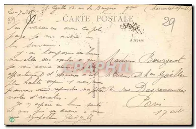 Carantec (Finistère) — O Bosque dos Pinheiros de Pen-a-Lann — Editor desconhecido, n°4 — Verso