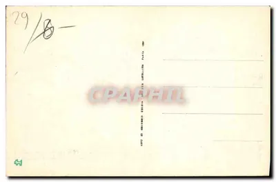 Carantec — Wyspa Louët i zamek Taureau przy niskiej wodzie — ND. — Rewers