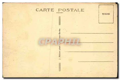 Bilhete postal antigo Sable Sarthe o castelo e a vales da Sarthe — Verso