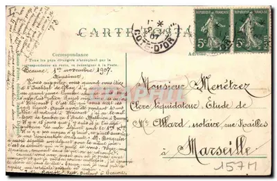 O Muro dos Leões — Beaune — editor desconhecido, n° 118750 — Verso