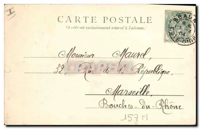 Skalny występ Niewidzialnej Panny w Busigny-sur-Ouche (Côte d'Or) — P. Romeo, wydawca Beaune, nr 3372 — Rewers