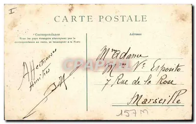 Estatua de Gaspard Monge — Beaune — Ronco Frères, editores — Verso