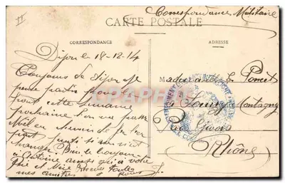Dijon - Kwatera Vaillant — widok mieszkaniowy — wydawca nieznany — Rewers