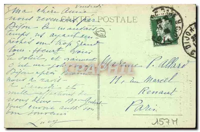 Pałac Sądowy (XV wiek) — Dijon — wydawca nieznany, nr 10 — Rewers