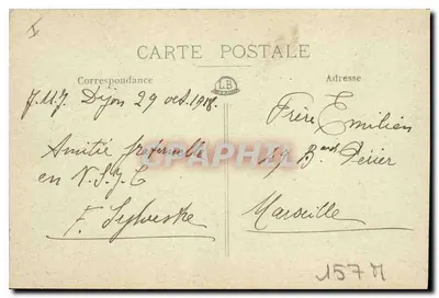 Dijon - Katedra Świętego Benigna — wydawca L.B. n°7 — Rewers