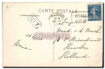 Les Baux - Zamek, po lewej Vallon de la Fontaine. Nad zamek, Via Rzymska — Zbiór E.J.O. — Rewers