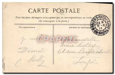 Les Baux, il Castello visto dai Parcelets — editore non visibile, n° di serie 3 — Verso