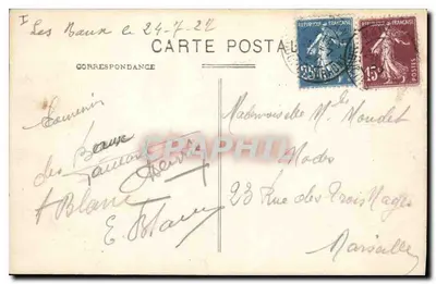 Les Baux (B.-du-R.) - Lou trou dé lauré - Wieża Sarrazine i ruiny zamku feudalnego X wieku — Rewers