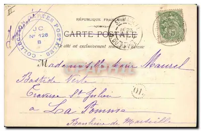 Roquefavour - Brzegi rzeki Arc - Fot. Lacour, Marsylia, n°394 — Rewers