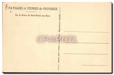 Paesaggi e Pietre della Provenza — Lungo la Strada per Saint-Rémy ai Baux — Edizione d'Arte YVON — Verso