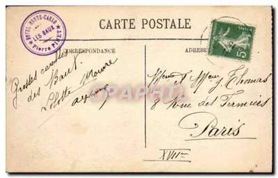 Les Baux — L'Hôtel de Ville et la Rue Porte-Eyguières — SELECTA — Verso