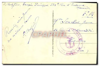 A Corniche. O Profeta — Marselha — LL 173 — Verso