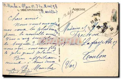 MARSEILLE - Le Quai du Port et la Rue de la République — éditeur SELECTA, n° 48 — Verso