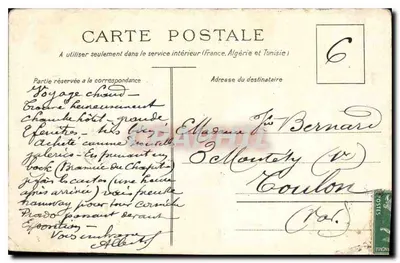 Marseille — Invoer van het Oude Haven — Uitgave C. Marlière - Marseille — Achterkant