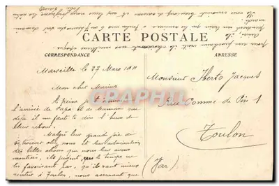 Marselha — O Forte St-Jean — editor desconhecido, n° 218 — Verso