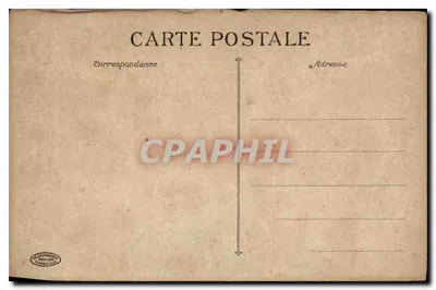 Marselha - O Palácio Longchamp — vista do jardim com fonte e edifícios — Verso