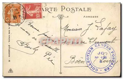 Marseille - Voiliers dans le Vieux-Port — éditeur JC Collection Cartes Postales, n° 126 — Verso