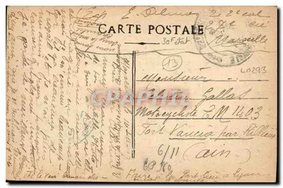 Marseille — Poissonnière — Typ 272 — Wydawca nieodczytelny — Rewers
