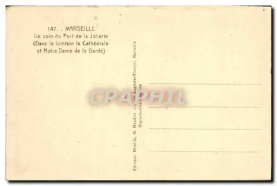 Port la Joliette — Marsylia — Wydawnictwo Auguste-Blanqui, Marsylia — Rewers