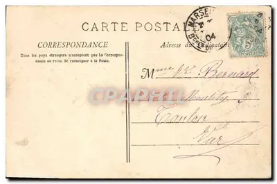 Marseille - Os Reformados e o Monumento dos Mobiles — E. Taconar, n°650 — Verso
