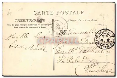 Marselha - A Praça dos Capuchinhos — editor Bonatona, n° 649 — Verso