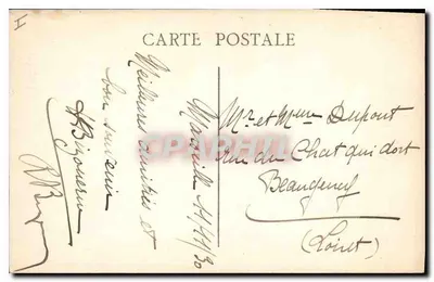 Marseille — Het Molo van het Haven en Rue de la République — Uitgever 'Poncelet' — Achterkant
