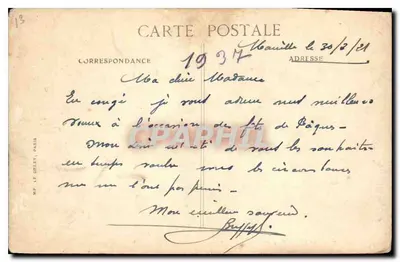 Marsiglia — La Prefettura — Costruita tra il 1861 e il 1867, da Nolan — Verso
