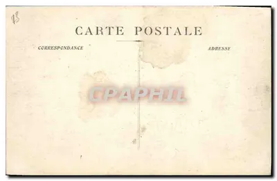 Marseille - Het Palais Longchamp — uitzicht op het tuin met fontein en gebouwen — Achterkant