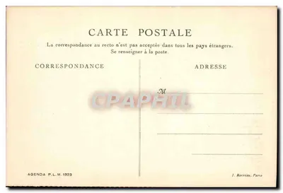 Marseille — De Kathedraal — Agenda P.L.M. 1923 — Achterkant