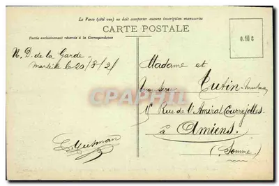 Marsiglia - N.-D. della Guardia - A Nord : Porto Vecchio, Città Vecchia, Bacino di Joliette — Edizione speciale della Biblica, n° XLVI — Verso